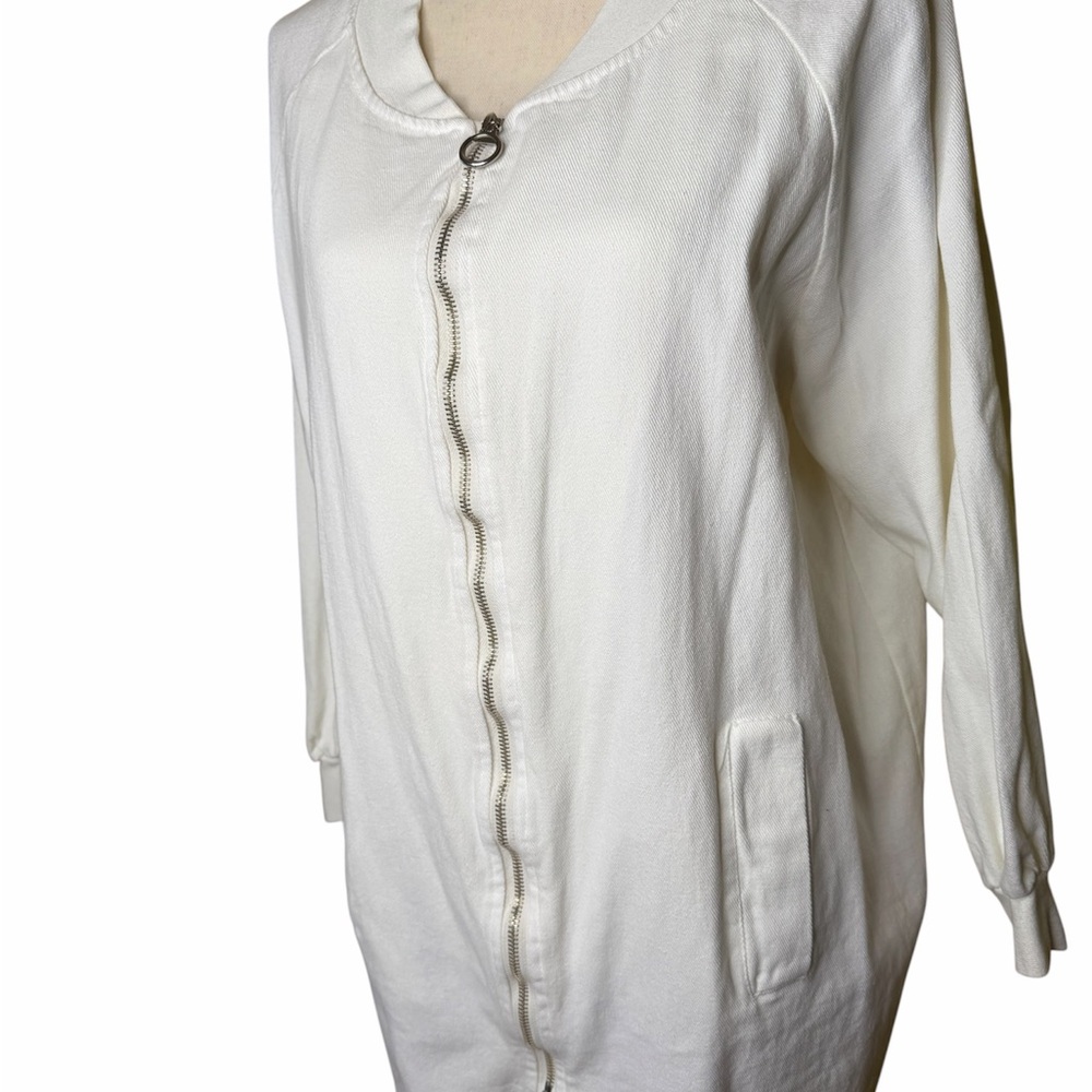 Cream Zip-Front Lightweight Jacket - Picture 2 of 5